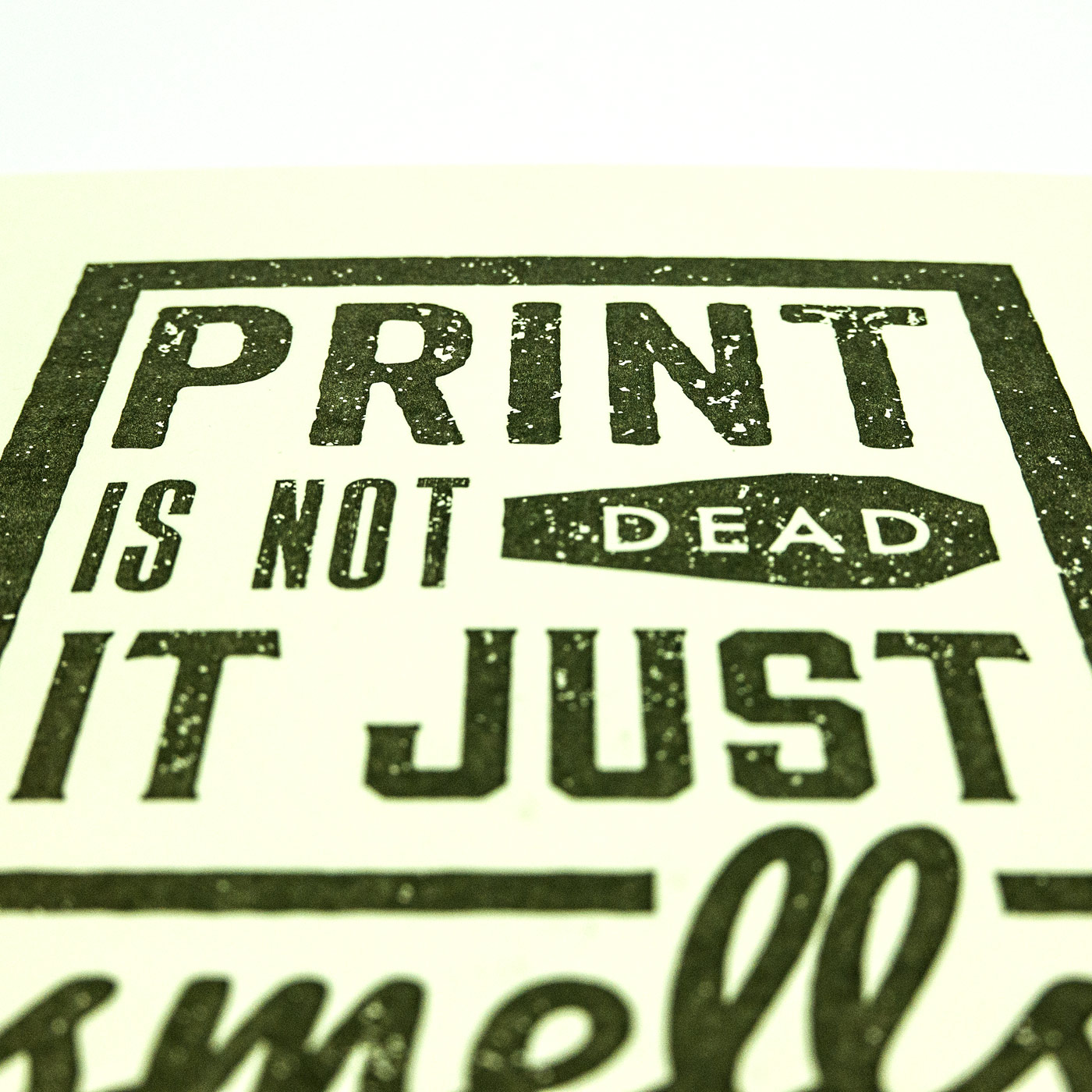 Print is not dead, grau - Detail