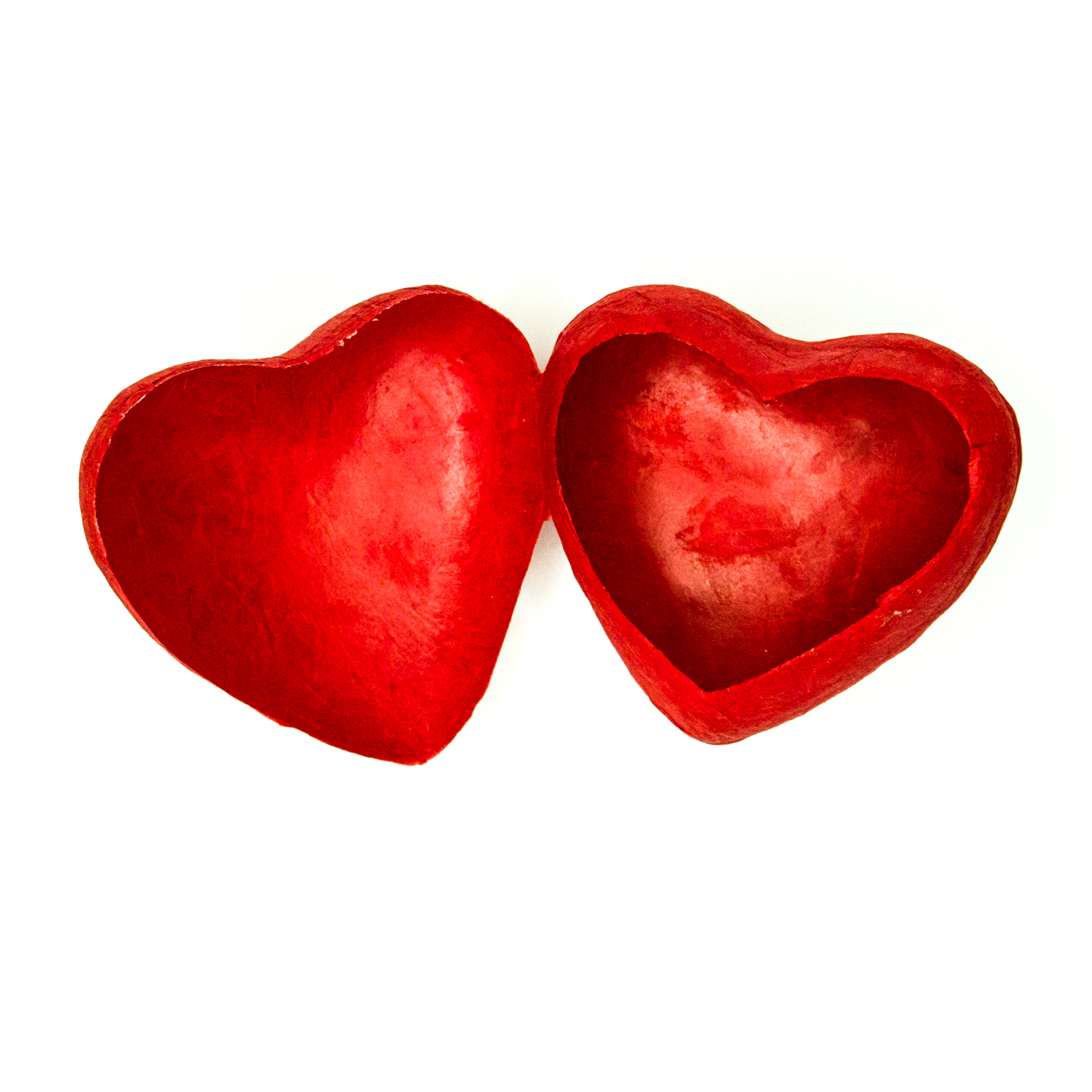Rote Herzdose offen