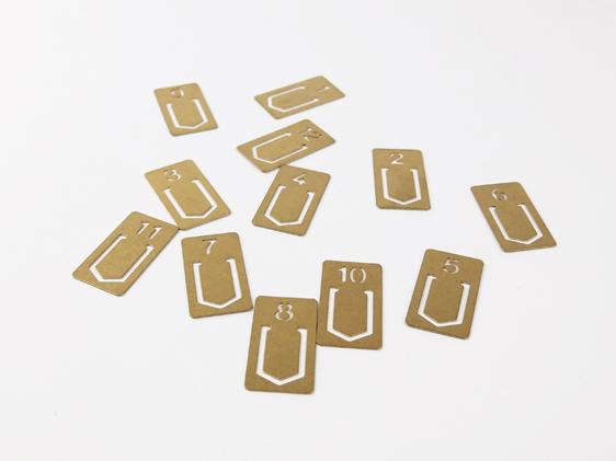 Brass Number Clips