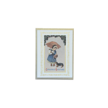 Vintage Mini Weihnachtskarte "Mädchen"